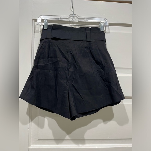 A.L.C Power stretch Linen Blend “Joelle” shorts. Black. Size 8. NWT - Picture 7 of 13